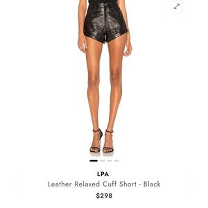 LPA leather cuffed shorts